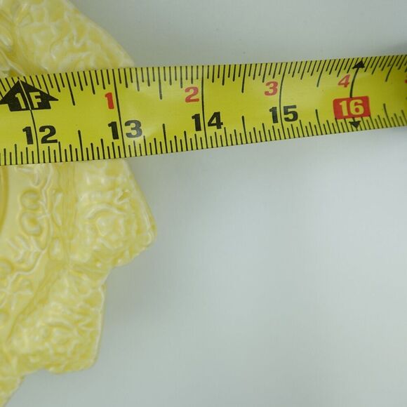 Bordallo Pinheiro Embossed Yellow Bunny Serving Platter Plate Majolica Portugal - Picture 7 of 7